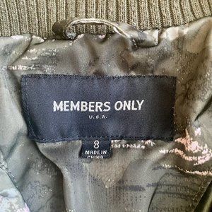Kids Members Only Camo Style Jacket